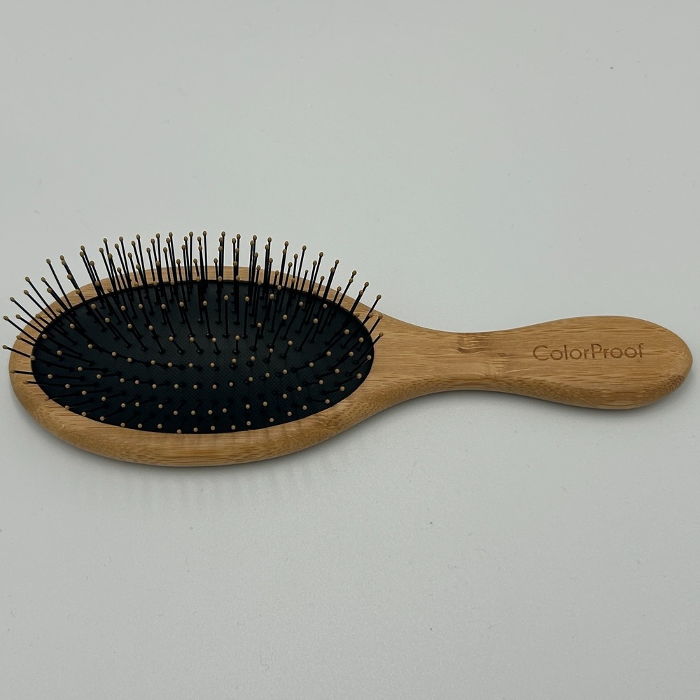 Bamboo Detangler Hair Brush Colorproof Hairbrush Wood Paddle Vegan Wet Dry Eco